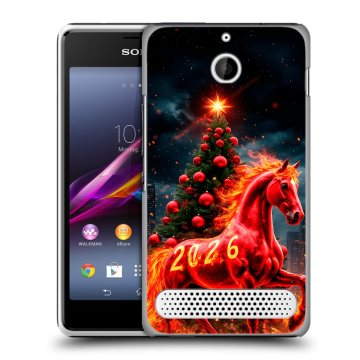 Пластиковый чехол на Sony Xperia E1 с принтом Новый год Пластиковый чехол на Sony Xperia E1 с принтом Новый год