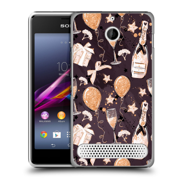 Пластиковый чехол на Sony Xperia E1 с принтом Новый год Пластиковый чехол на Sony Xperia E1 с принтом Новый год