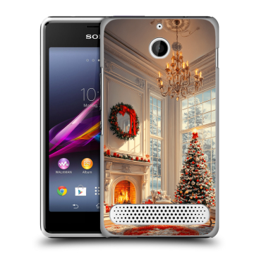 Пластиковый чехол на Sony Xperia E1 с принтом Новый год Пластиковый чехол на Sony Xperia E1 с принтом Новый год