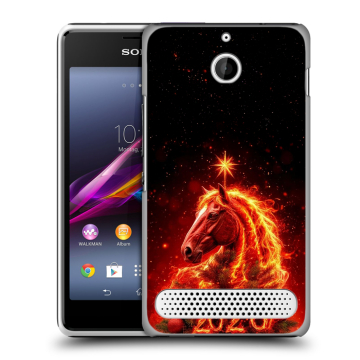 Пластиковый чехол на Sony Xperia E1 с принтом Новый год Пластиковый чехол на Sony Xperia E1 с принтом Новый год