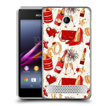 Пластиковый чехол на Sony Xperia E1 с принтом Новый год Пластиковый чехол на Sony Xperia E1 с принтом Новый год