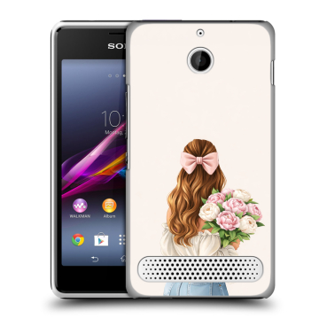 Пластиковый чехол на Sony Xperia E1 с принтом женский Пластиковый чехол на Sony Xperia E1 с принтом женский