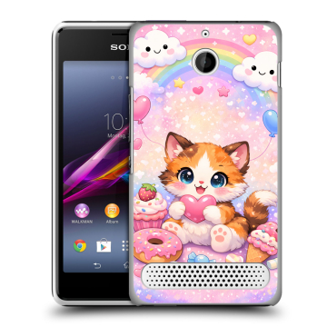 Пластиковый чехол на Sony Xperia E1 с принтом для девочек