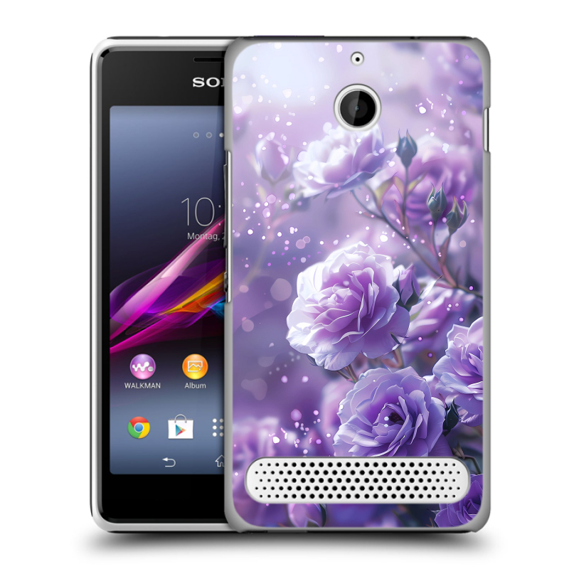 Пластиковый чехол на Sony Xperia E1 с принтом Розы цветы Пластиковый чехол на Sony Xperia E1 с принтом Розы цветы