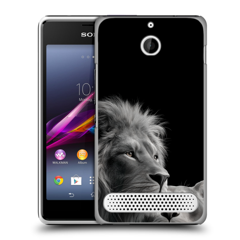 Пластиковый чехол на Sony Xperia E1 с принтом Лев кошки Пластиковый чехол на Sony Xperia E1 с принтом Лев кошки