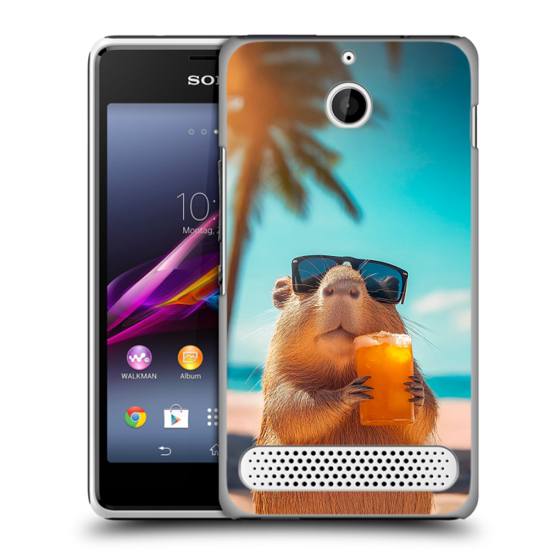 Пластиковый чехол на Sony Xperia E1 с принтом Капибара Пластиковый чехол на Sony Xperia E1 с принтом Капибара