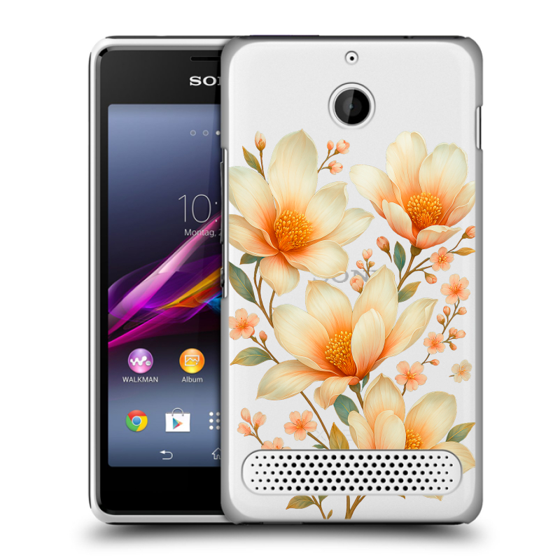 Пластиковый чехол на Sony Xperia E1 с принтом Цветы Пластиковый чехол на Sony Xperia E1 с принтом Цветы