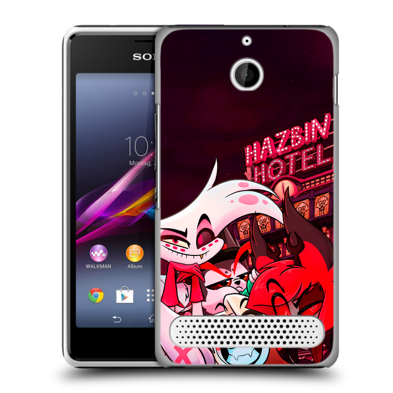 Пластиковый чехол на Sony Xperia E1 с принтом Hazbin Hotel Отель Хазбин Пластиковый чехол на Sony Xperia E1 с принтом Hazbin Hotel Отель Хазбин