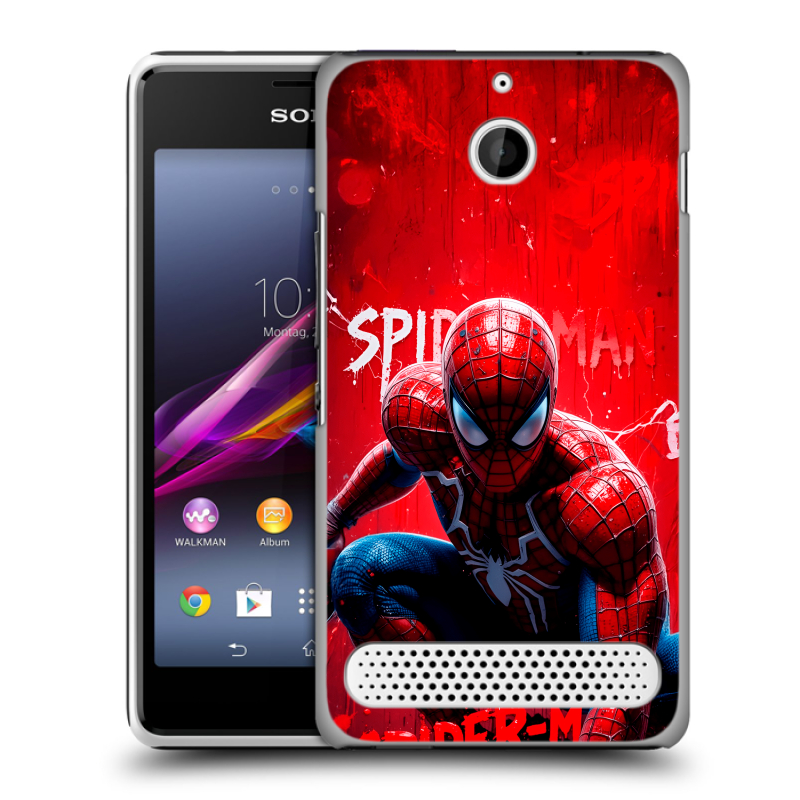Пластиковый чехол на Sony Xperia E1 с принтом Spiderman Человек паук Пластиковый чехол на Sony Xperia E1 с принтом Spiderman Человек паук