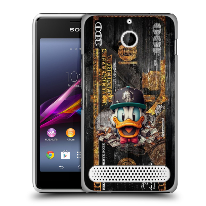 Пластиковый чехол на Sony Xperia E1 с принтом Дональд Дак Доллар Пластиковый чехол на Sony Xperia E1 с принтом Дональд Дак Доллар