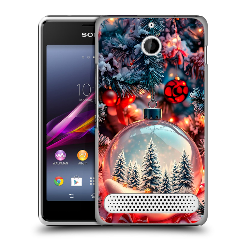 Пластиковый чехол на Sony Xperia E1 с принтом Новый год Пластиковый чехол на Sony Xperia E1 с принтом Новый год