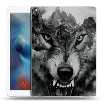 Силиконовый чехол на планшета Ipad Pro с принтом Волк