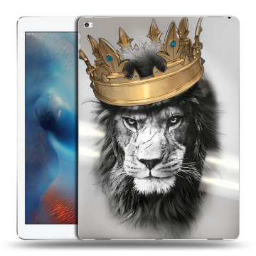 Силиконовый чехол на планшета Ipad Pro с принтом Лев с короной