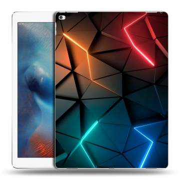Силиконовый чехол на планшета Ipad Pro с принтом Абстракция неон