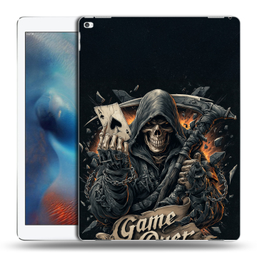 Силиконовый чехол на планшета Ipad Pro с принтом Скелет карты