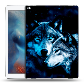 Силиконовый чехол на планшета Ipad Pro с принтом Волки