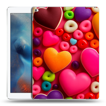 Силиконовый чехол на планшета Ipad Pro с принтом Сердечки