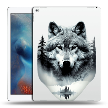 Силиконовый чехол на Ipad Pro с принтом Волк в лесу Силиконовый чехол на Ipad Pro с принтом Волк в лесу