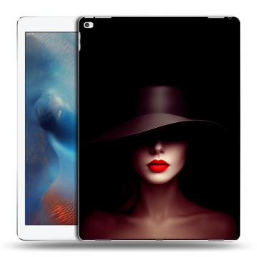 Силиконовый чехол на Ipad Pro с принтом Девушка в шляпе Силиконовый чехол на Ipad Pro с принтом Девушка в шляпе
