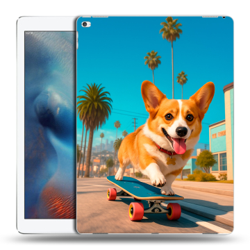 Силиконовый чехол на Ipad Pro с принтом Корги на скейте Силиконовый чехол на Ipad Pro с принтом Корги на скейте