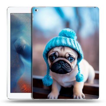 Силиконовый чехол на Ipad Pro с принтом Мопс в шапке Силиконовый чехол на Ipad Pro с принтом Мопс в шапке