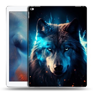 Силиконовый чехол на Ipad Pro с принтом Волк ночной