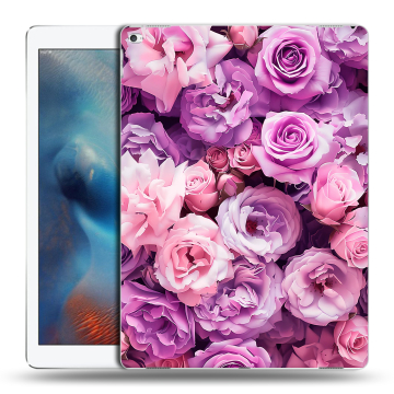 Силиконовый чехол на Ipad Pro с принтом лавандовые розы