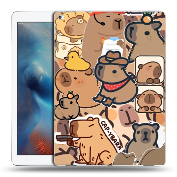 Силиконовый чехол на Ipad Pro с принтом капибара Силиконовый чехол на Ipad Pro с принтом капибара