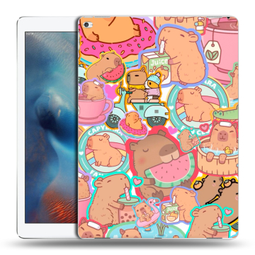 Силиконовый чехол на Ipad Pro с принтом капибары Силиконовый чехол на Ipad Pro с принтом капибары