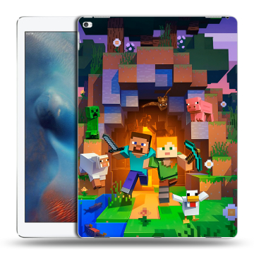 Силиконовый чехол на Ipad Pro с принтом Майнкрафт Minecraft Силиконовый чехол на Ipad Pro с принтом Майнкрафт Minecraft