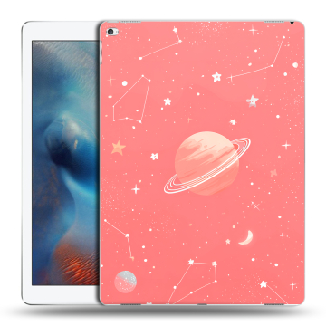 Силиконовый чехол на Ipad Pro с принтом Розовый космос