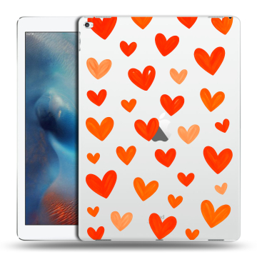 Силиконовый чехол на Ipad Pro с принтом Сердечки