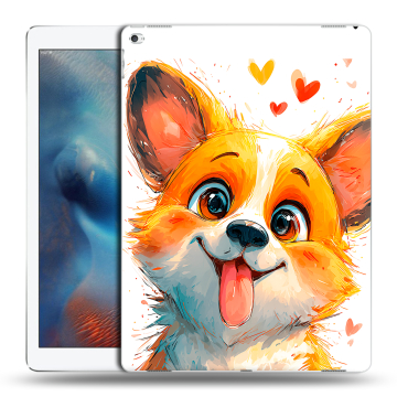 Силиконовый чехол на Ipad Pro с принтом корги Силиконовый чехол на Ipad Pro с принтом корги