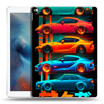 Силиконовый чехол на Ipad Pro с принтом машины тачки