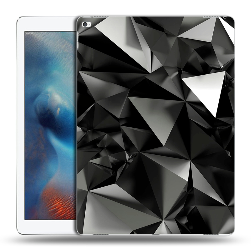 Силиконовый чехол на Ipad Pro с принтом Черные кристаллы Силиконовый чехол на Ipad Pro с принтом Черные кристаллы