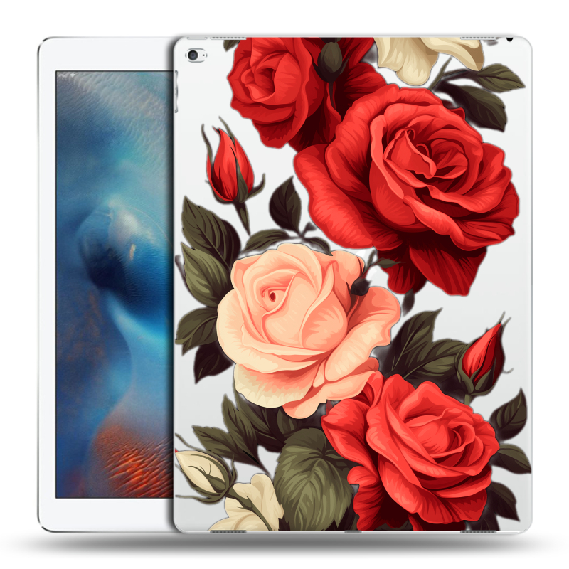 Силиконовый чехол на Ipad Pro с принтом Розы Силиконовый чехол на Ipad Pro с принтом Розы