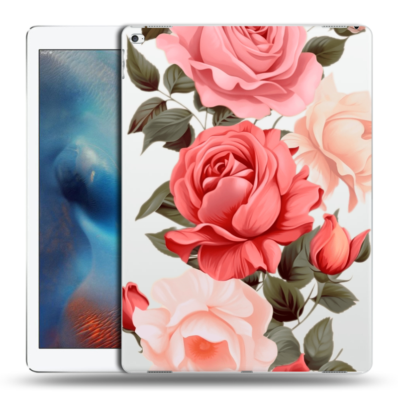 Силиконовый чехол на Ipad Pro с принтом Розы Силиконовый чехол на Ipad Pro с принтом Розы