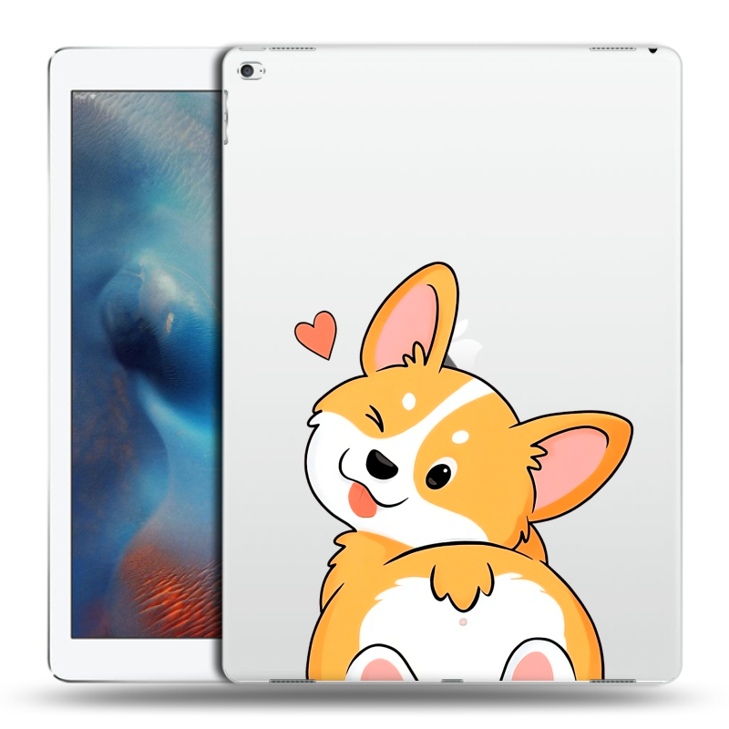 Силиконовый чехол на Ipad Pro с принтом Корги Силиконовый чехол на Ipad Pro с принтом Корги