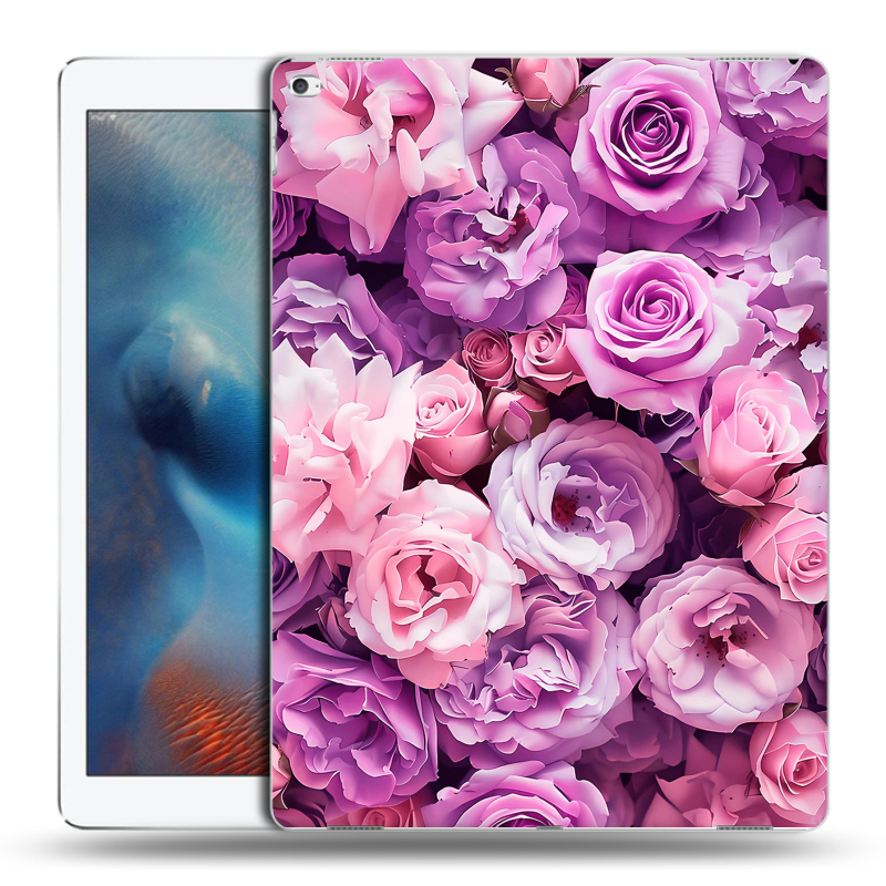 Пластиковый чехол на Ipad Pro с принтом лавандовые розы Пластиковый чехол на Ipad Pro с принтом лавандовые розы
