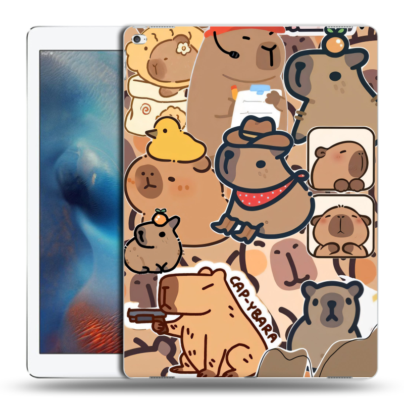 Пластиковый чехол на Ipad Pro с принтом капибара Пластиковый чехол на Ipad Pro с принтом капибара