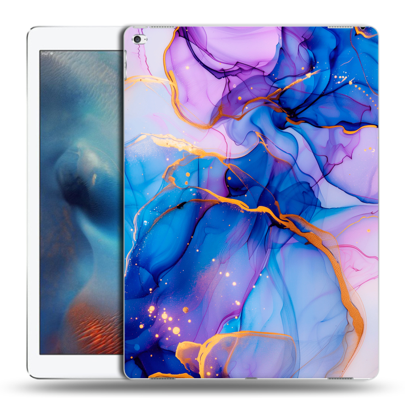 Силиконовый чехол на Ipad Pro с принтом синий мрамор Силиконовый чехол на Ipad Pro с принтом синий мрамор