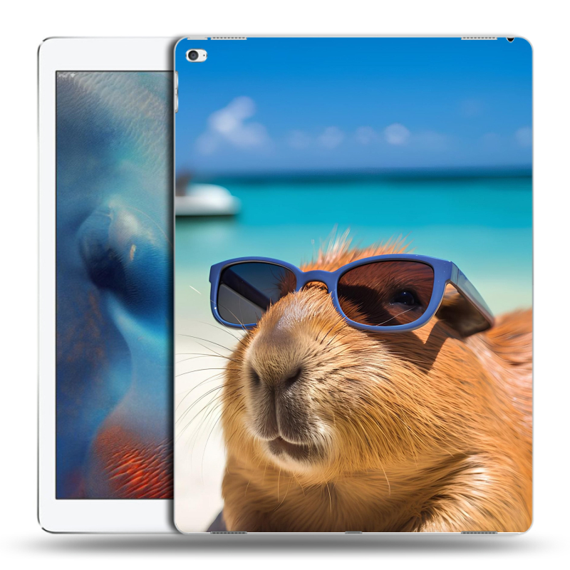 Пластиковый чехол на Ipad Pro с принтом Капибара Пластиковый чехол на Ipad Pro с принтом Капибара