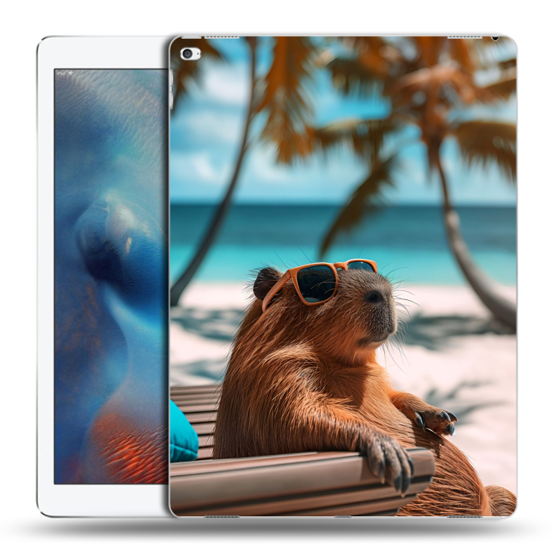 Пластиковый чехол на Ipad Pro с принтом Капибара Пластиковый чехол на Ipad Pro с принтом Капибара