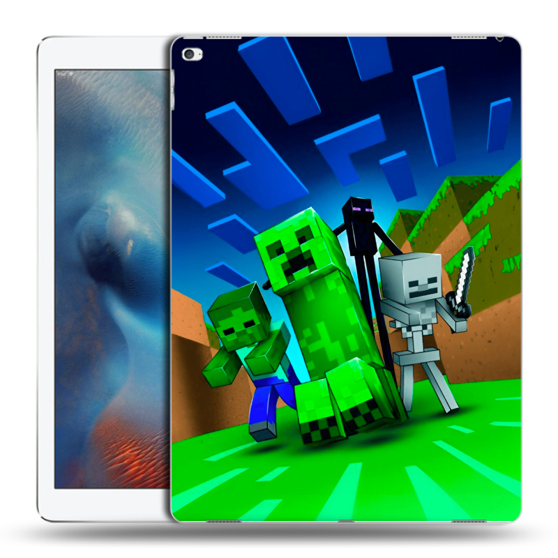 Пластиковый чехол на Ipad Pro с принтом Майнкрафт Пластиковый чехол на Ipad Pro с принтом Майнкрафт