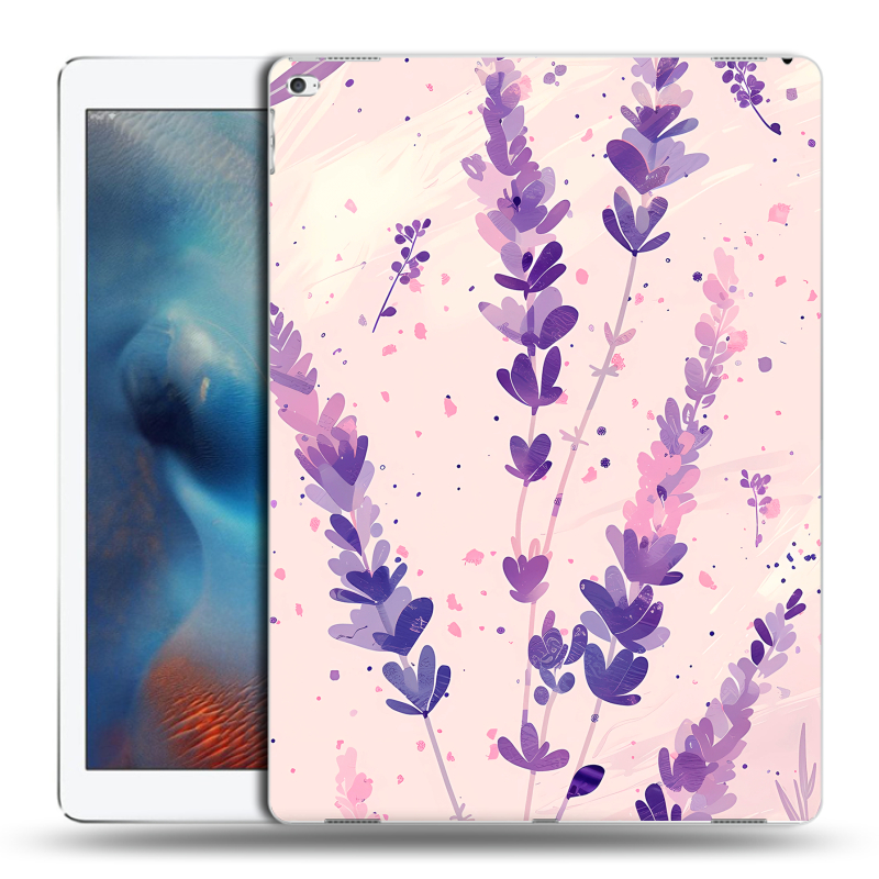 Пластиковый чехол на Ipad Pro с принтом цветы лаванда Пластиковый чехол на Ipad Pro с принтом цветы лаванда