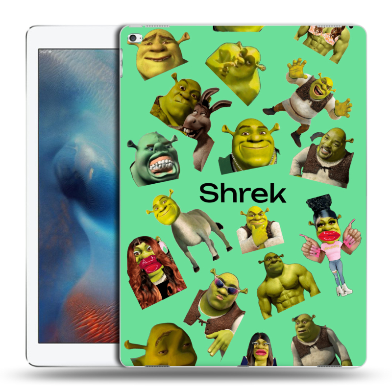Пластиковый чехол на Ipad Pro с принтом Шрек Shrek Пластиковый чехол на Ipad Pro с принтом Шрек Shrek