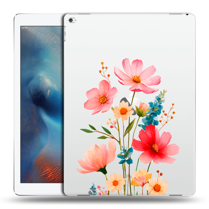 Пластиковый чехол на Ipad Pro с принтом Цветы Пластиковый чехол на Ipad Pro с принтом Цветы