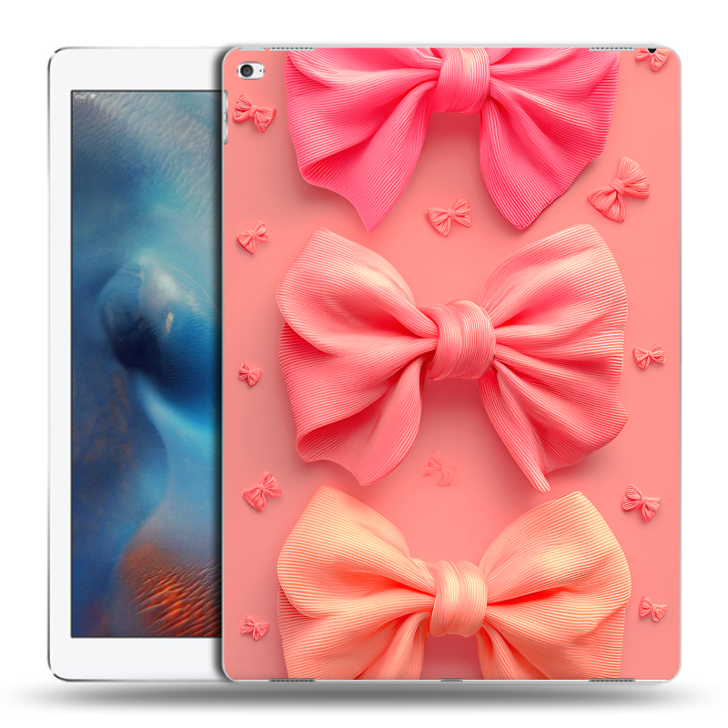 Силиконовый чехол на Ipad Pro с принтом Розовые бантики Силиконовый чехол на Ipad Pro с принтом Розовые бантики