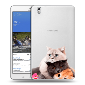 Силиконовый чехол на планшета Samsung Galaxy Tab Pro 8.4 с принтом Кошки