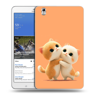Силиконовый чехол на планшета Samsung Galaxy Tab Pro 8.4 с принтом Милые котики